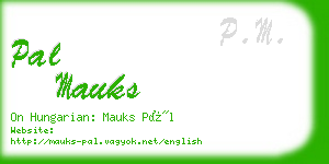 pal mauks business card